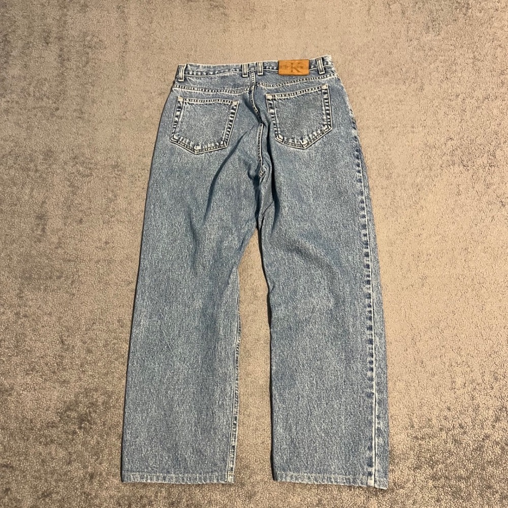 Vintage 90s Calvin Klein Jeans Mens 33x28 Loose Fit Stonewash USA Made Preppy